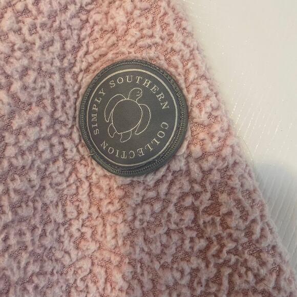 Simply Southern Pink Sherpa Pullover 1/4 snap Size XLarge - Picture 11 of 14